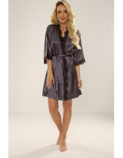 Kleoree bathrobe ladies' satin short, De Lafense 929