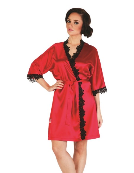 Kleoree bathrobe ladies' satin short, De Lafense 929