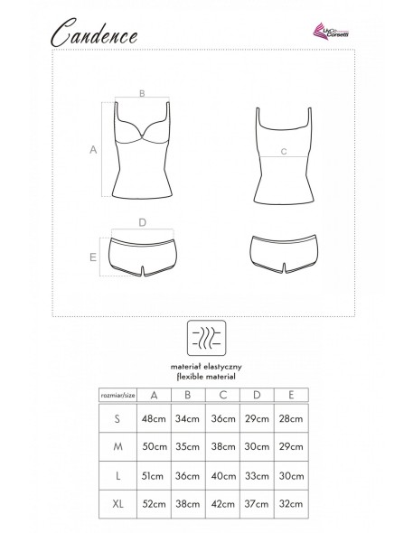 Candence piżama na ramiączkach + spodenki,...