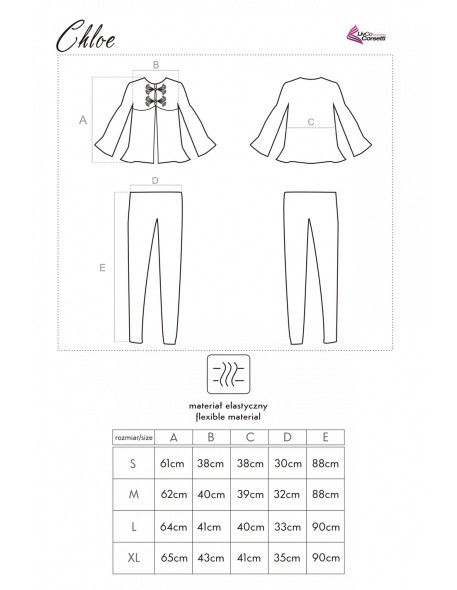Chloe pajamas with long sleeve 0 trousers,...