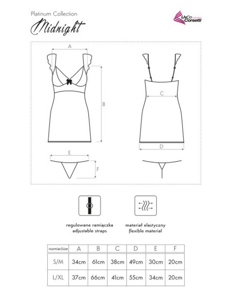 Midnight koszulka nocna ze stringami, Livia...