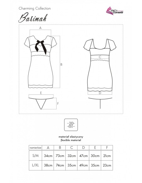 Basimah koszulka nocna ze stringami, Livia Corsetti lc 90220 