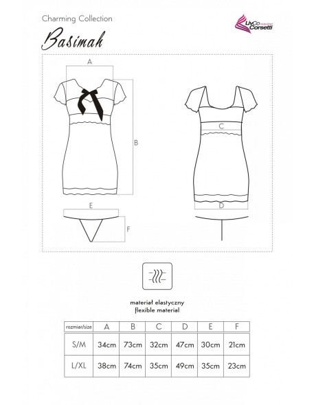 Basimah t-shirt night with thongs, Livia...