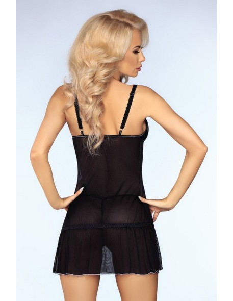 Ebony koszulka nocna ze stringami czarna, Livia...