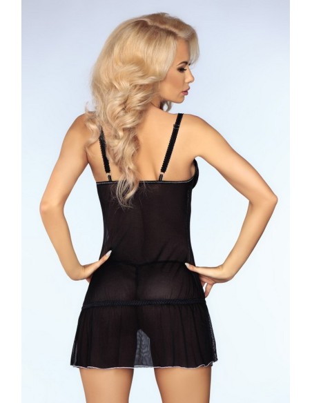 Ebony t-shirt night with thongs black, Livia Corsetti lc 19423