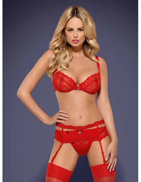 Heartina set komplet biustonosz + pas + stringi, Obsessive