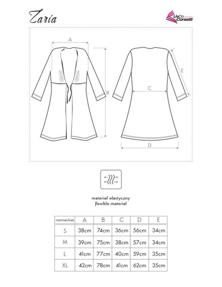 Zaria szlafrok cienki czarny, Livia Corsetti lc...