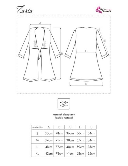 Zaria szlafrok cienki czarny, Livia Corsetti lc 50037 