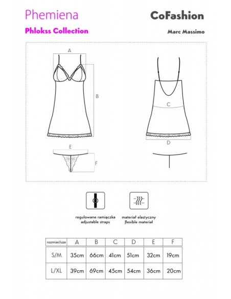 Satynowa koszulka nocna Phemiena Cofashion CF 90433 