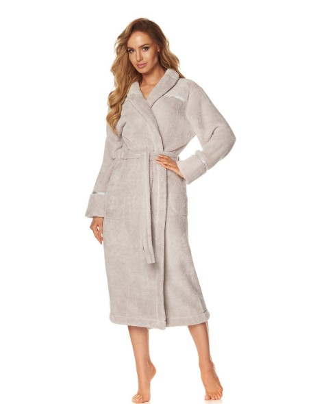 Bathrobe ladies' ciepły long L&L Satyn 2084