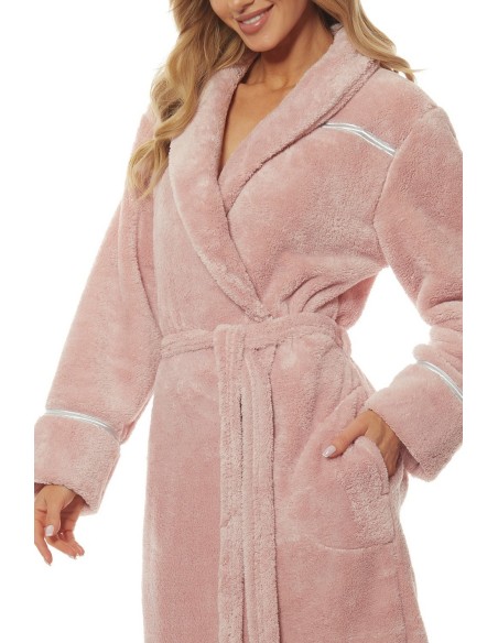 Bathrobe ladies' ciepły long L&L Satyn 2084