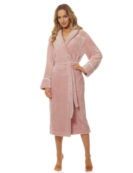 Bathrobe ladies' ciepły long L&L Satyn 2084