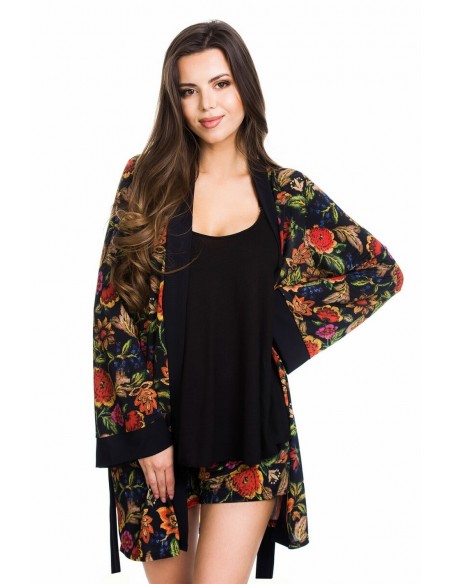 Szlafrok damski cienki Mediolano Flower 11080 