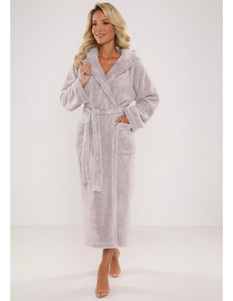 Luna ii bathrobe long with hood, De Lafense 807