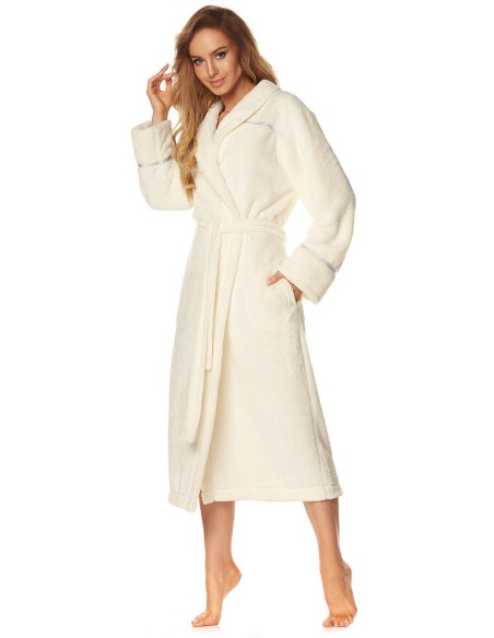 Bathrobe ladies' ciepły long L&L Satyn 2084