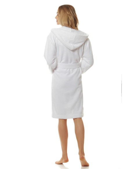 Bathrobe ladies' bawełniany short with hood L&L 2101