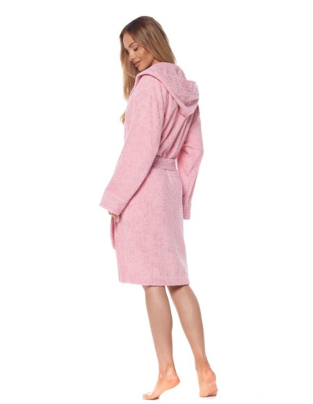 Bathrobe ladies' bawełniany short with hood L&L 2101
