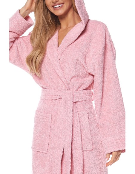 Bathrobe ladies' bawełniany short with hood L&L 2101