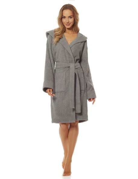 Bathrobe ladies' bawełniany short with hood L&L...