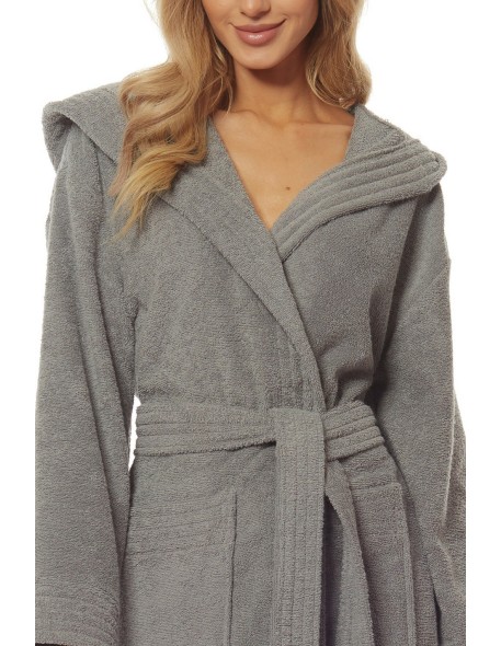 Bathrobe ladies' bawełniany short with hood L&L...