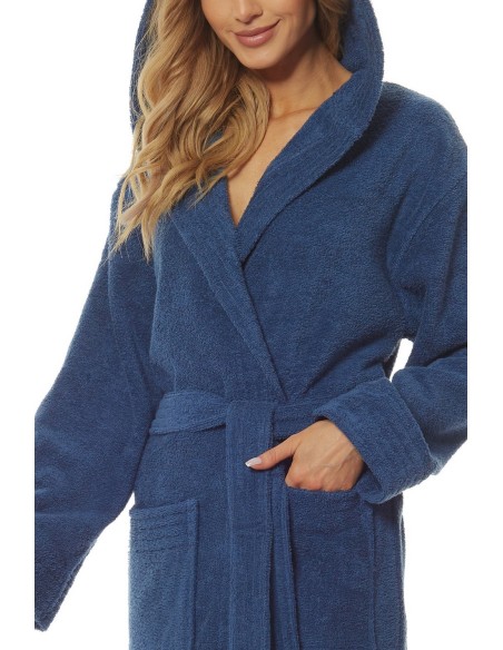 Bathrobe ladies' bawełniany short with hood L&L 2101