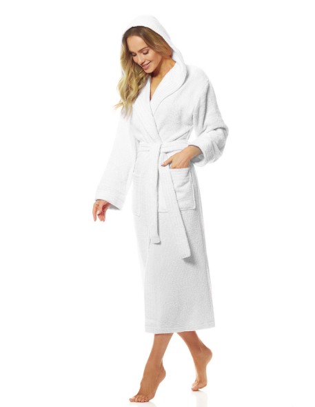 Bathrobe ladies' bawełniany long with hood L&L...