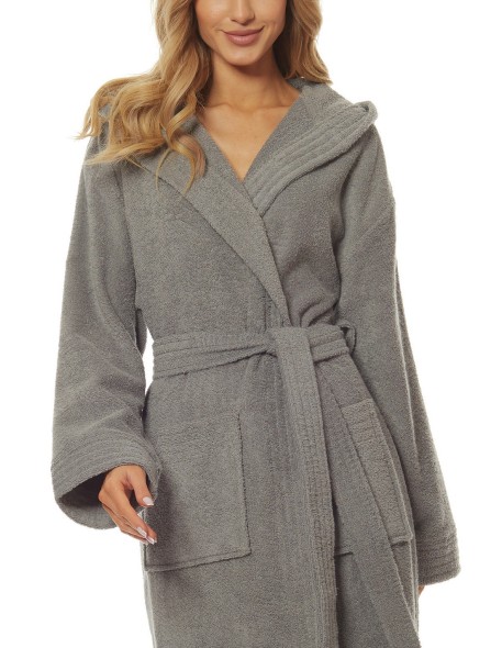 Bathrobe ladies' bawełniany long with hood L&L...