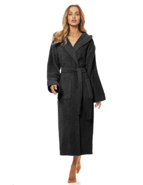 Bathrobe ladies' bawełniany long with hood L&L...