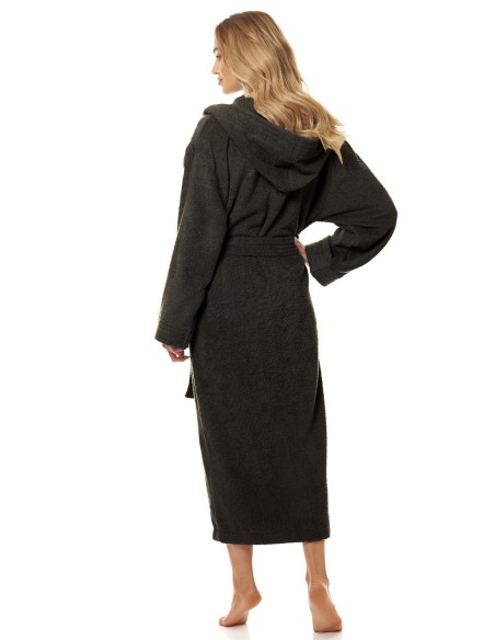 Bathrobe ladies' bawełniany long with hood L&L 2102