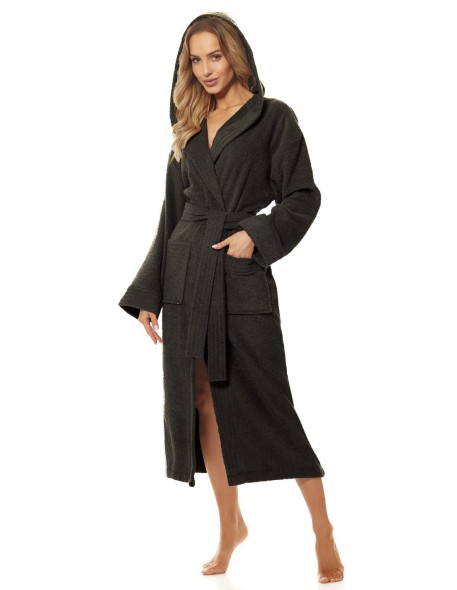 Bathrobe ladies' bawełniany long with hood L&L...