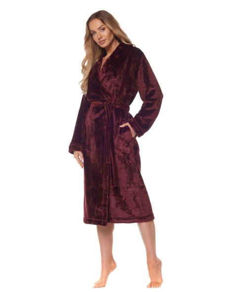 Bathrobe ladies' ciepły long L&L Flower 2123