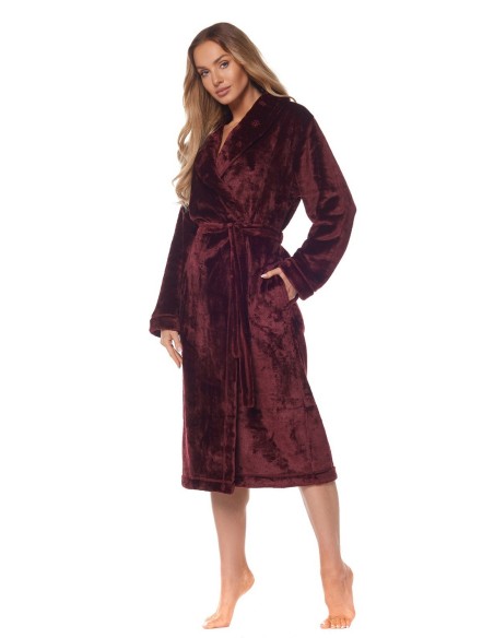 Bathrobe ladies' ciepły long L&L Flower 2123