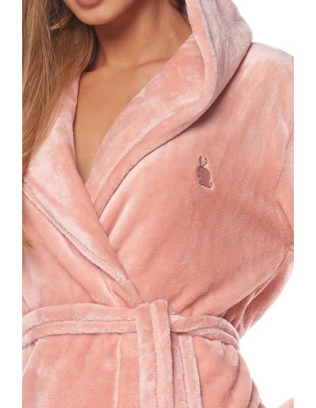 Bathrobe ladies' ciepły short with hood L&L...