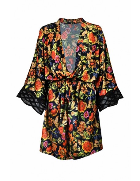 Bathrobe ladies' thin Mediolano Flower 20002
