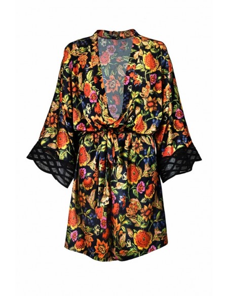 Bathrobe ladies' thin Mediolano Flower 20002