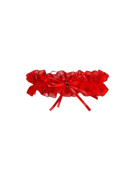 SaLamanka garter with silikonem red, Julimex pw-99