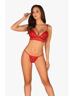 Hunteria 2-pcs set komplet biustonosz + stringi, Obsessive