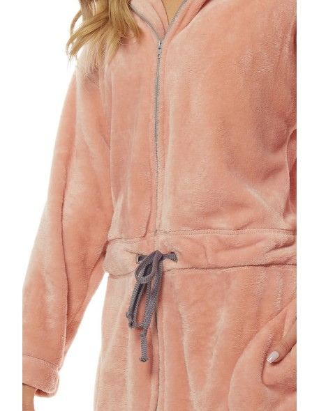 Szlafrok damski ciepły krótki na zamek L&L...