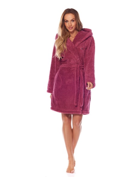 Bathrobe ladies' ciepły short with hood L&L...