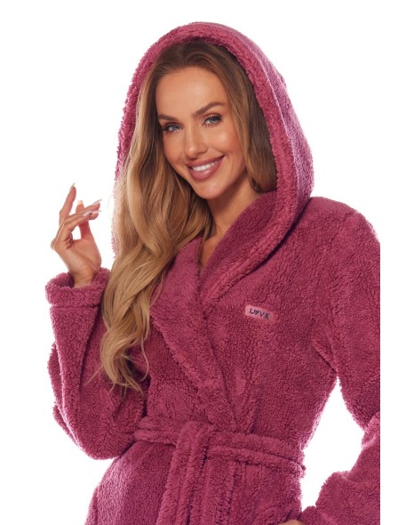 Bathrobe ladies' ciepły short with hood L&L...