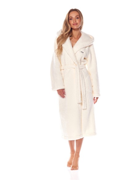 Bathrobe ladies' ciepły long with hood L&L Brandi 2205