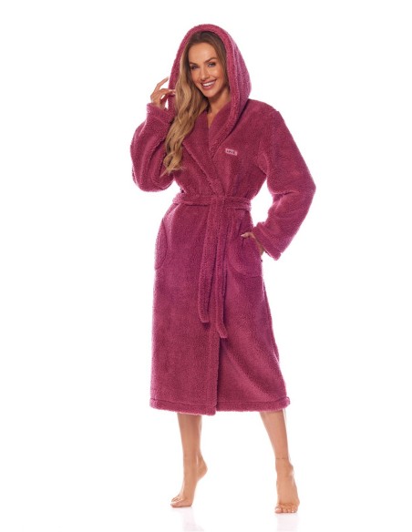 Bathrobe ladies' ciepły long with hood L&L Brandi 2205