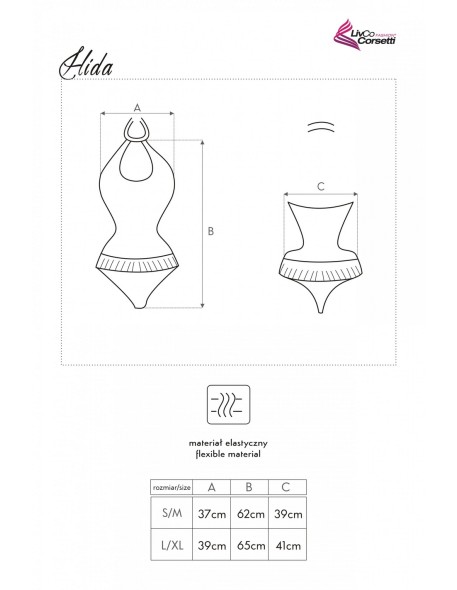 Hida body erotyczne srebrne, Livia Corsetti lc...