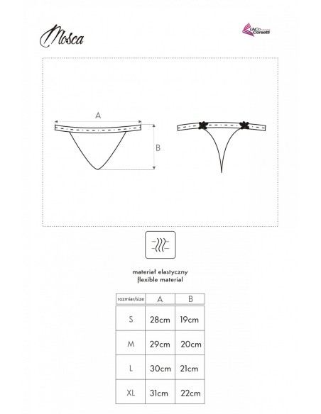 Mosca stringi białe, Livia Corsetti lc 6054 