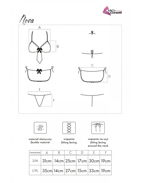 Nova set bra + skirts + thongs, Livia Corsetti lc 2773