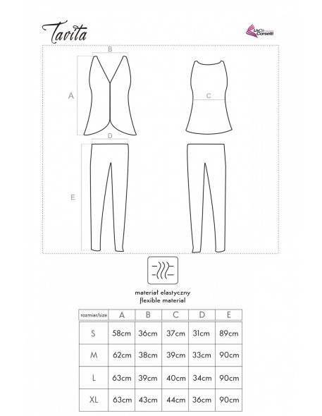 Tavita piżama damska, Livia Corsetti lc 90042 