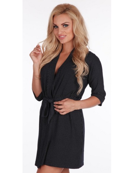 Dots bathrobe ladies' short, De Lafense 526