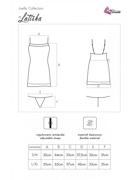 Latisha t-shirt night with thongs white, Livia Corsetti lc 90133