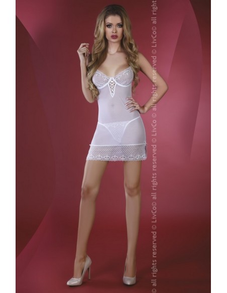 Florizel koszulka nocna ze stringami biała, Livia Corsetti lc 90192 