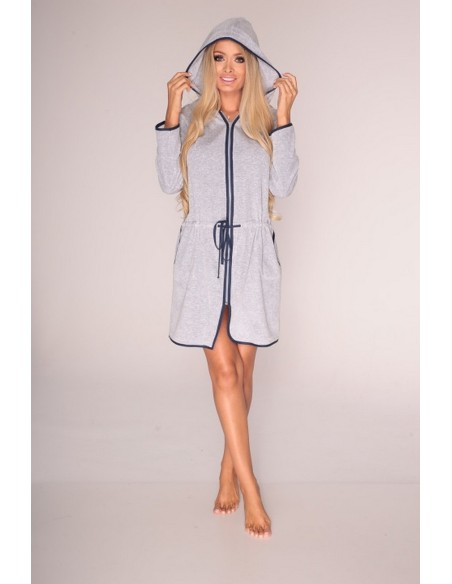 Desiree bathrobe ladies' with hood na zipper s-2xl, De Lafense 313